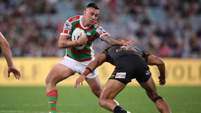 Jaydn Su'A has turned his career around in 2020, becoming one of the Rabbitohs most consistent forwards. Picture: Getty Images.