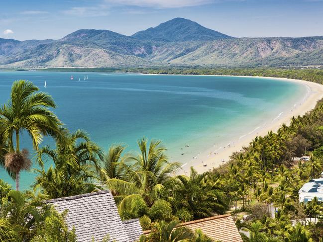 Port Douglas beach and ocean on sunny day, Queensland, Australia