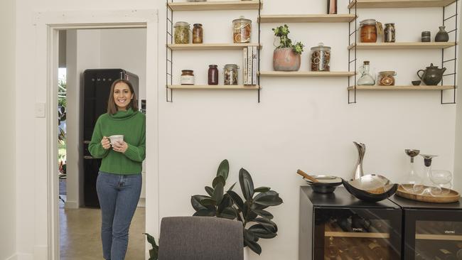 At home with Laura Sharrad, from MasterChef, and who co-owns Nido restaurant at Hyde Park. Picture: Nick Clayton