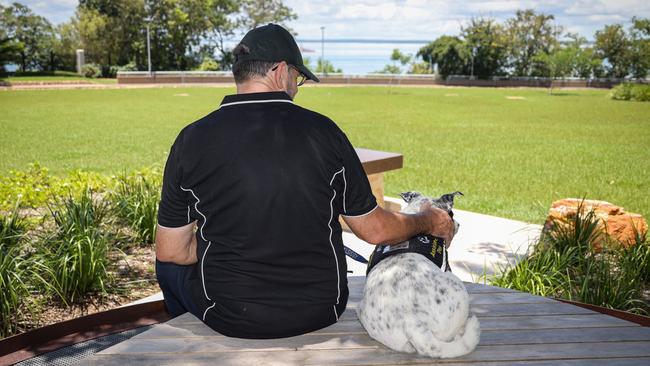 Glenn Lang and service dog Penny from Young Diggers. Picture: Supplied.