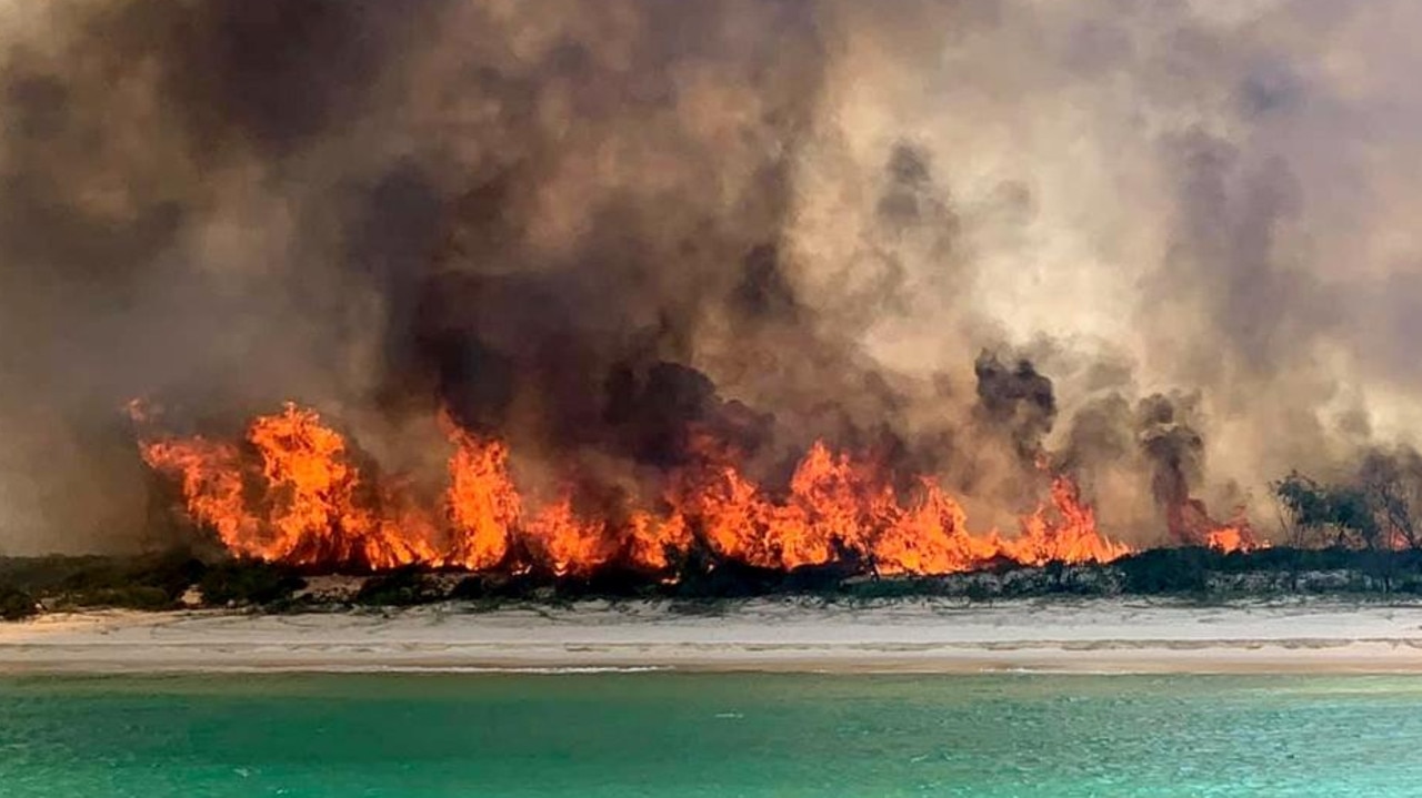 The Fraser Island bushfire is expected to impact Happy Valley at around 7am Monday.