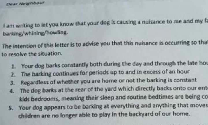 where can i complain about a barking dog