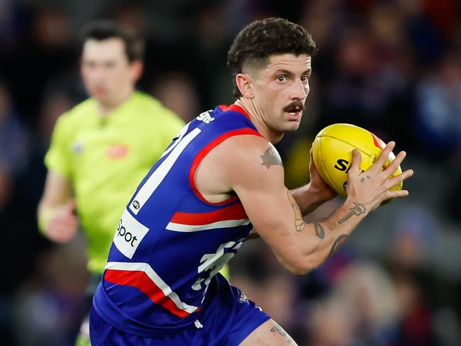 Tom Liberatore on the burst. Picture: Dylan Burns/AFL Photos via Getty Images