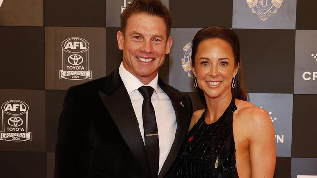 MELBOURNE, AUSTRALIA. NewsWire Photos. September 23 , 2024 The 2024 AFL Brownlow medal at the Palladium room in Crown Casino, Melbourne.   Red Carpet arrivals.  Ben Cousins and his sister Melanie.    Picture: NewsWire/ Michael Klein