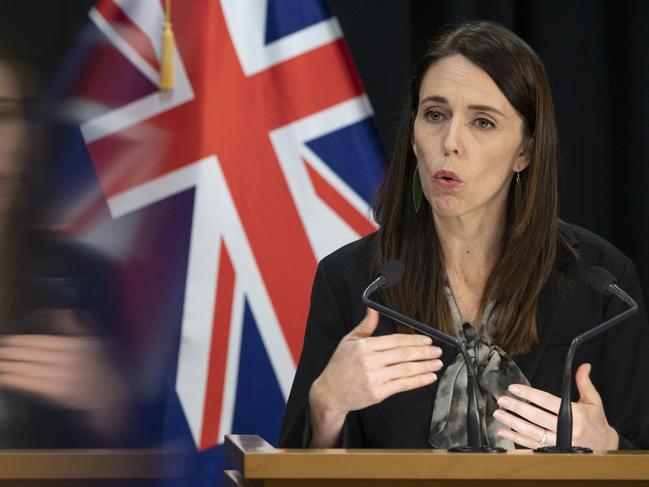 Prime Minister Jacinda Ardern during the COVID-19 response update. Picture: The New Zealand Herald.