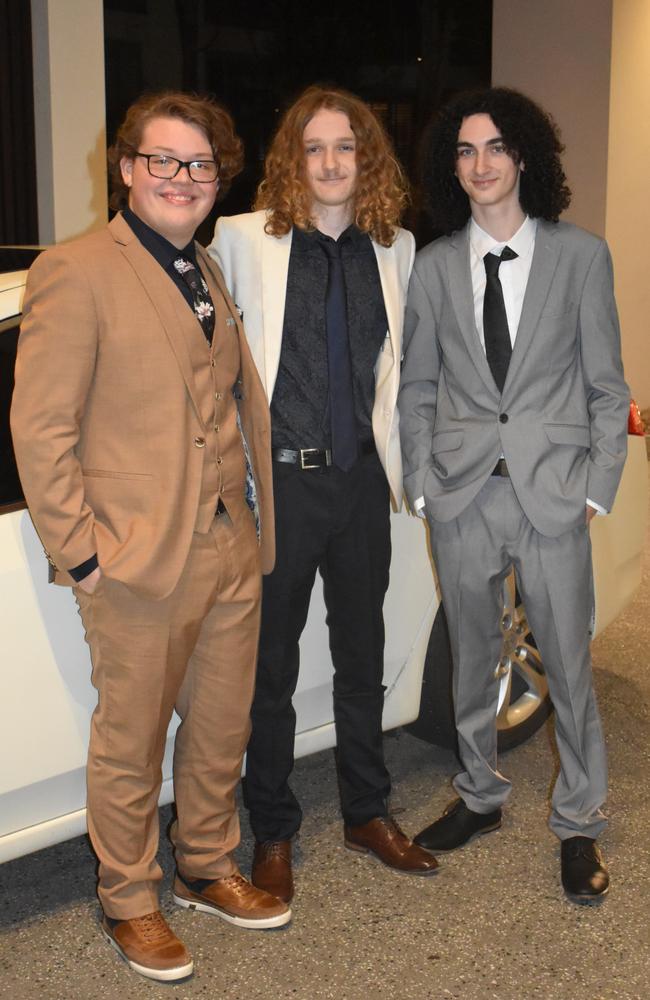 Marlon, Reuben and Ayden enjoyed their night at the 2022 Noosa District State High School Formal. Picture: Eddie Franklin