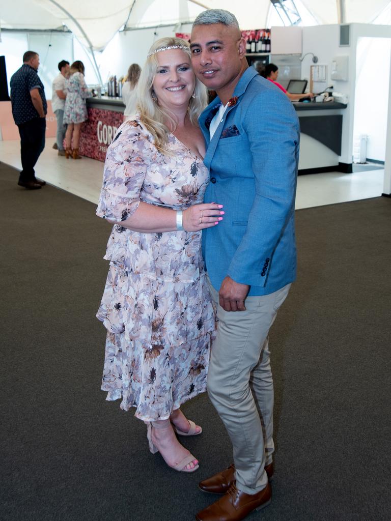 Kristy Ralph and Davey Muliau at The Dome Garden Party. Picture: Andrew Meadowcroft.