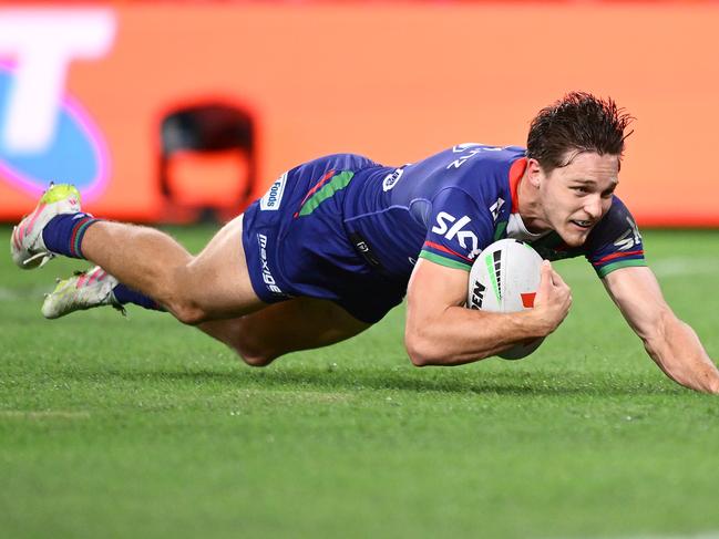 Luke Metcalf produced a stunning individual performance, scoring two tries and playing a hand in another. Picture: Getty Images