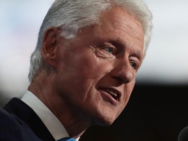 PHILADELPHIA, PA - JULY 26: Former US President Bill Clinton delivers remarks on the second day of the Democratic National Convention at the Wells Fargo Center, July 26, 2016 in Philadelphia, Pennsylvania. Democratic presidential candidate Hillary Clinton received the number of votes needed to secure the party's nomination. An estimated 50,000 people are expected in Philadelphia, including hundreds of protesters and members of the media. The four-day Democratic National Convention kicked off July 25. Drew Angerer/Getty Images/AFP == FOR NEWSPAPERS, INTERNET, TELCOS & TELEVISION USE ONLY ==