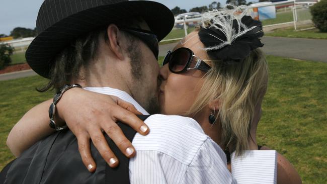 2009. Shaun Spicer proposes to Louise Ganley and seals it with a kiss.