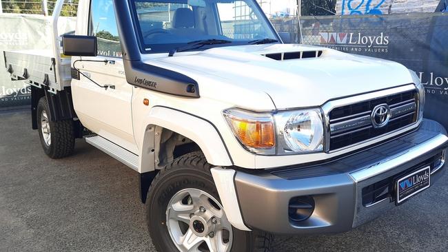 A 2022 Toyota Landcruiser up for auction at Lloyds this month.