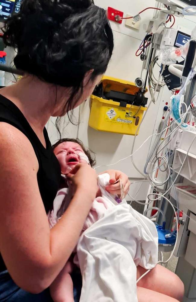 Ariella 'Ella' Gallagher has had a difficult start to her young life, suffering from two holes in the heart plus a bout of sepsis requiring her to be admitted to the Mackay Base Hospital in January. Picture: Contributed