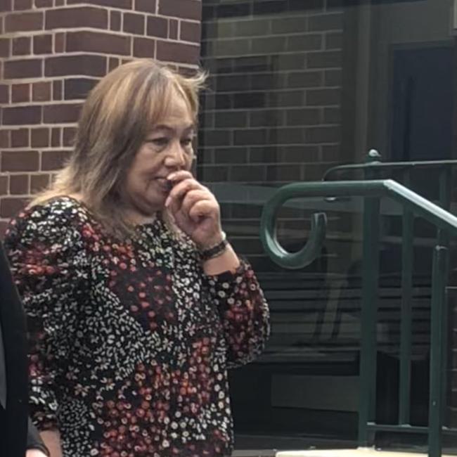 Daisy Aben, 67, an aged care worker from Blacktown, outside Manly Local Court on Wednesday. Picture: Manly Daily.