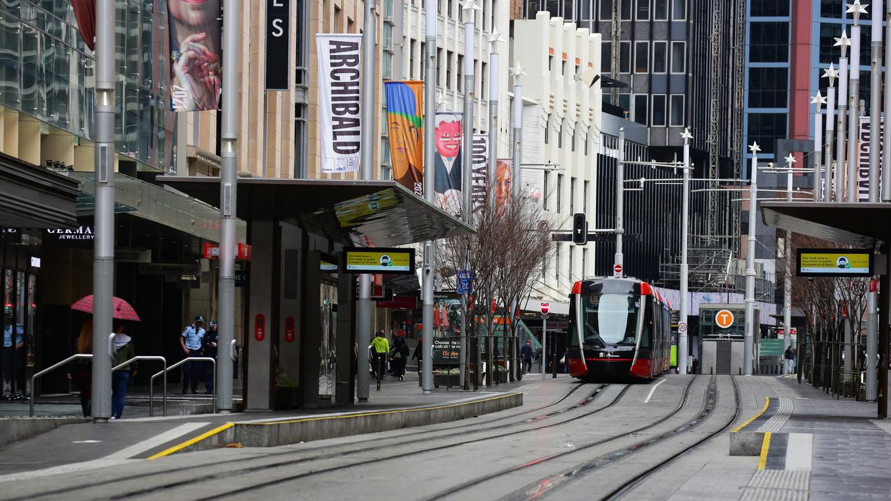 The Sydney CBD is virtually empty. Picture: NCA NewsWire / Gaye Gerard