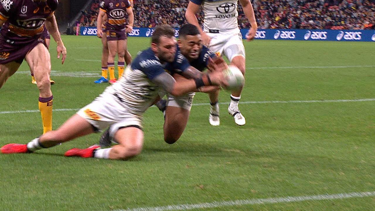 NRL 2021: Kyle Feldt no try, legends roast Bunker, Cowboys vs