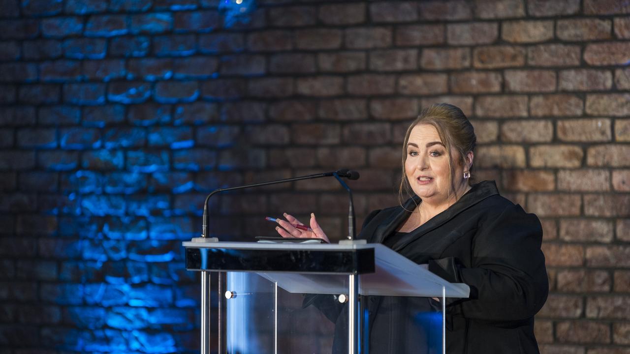 Kim Stokes speaking at the launch of The Business disAbility Awards of Australia 2021, Monday, July 26, 2021. Picture: Kevin Farmer