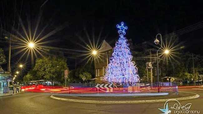 Lismore's recycled Christmas tree. Picture: Lisa Gough