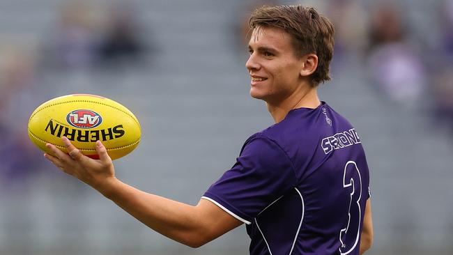 Caleb Serong averaged triple figures for the first time last year. Picture: Paul Kane/Getty Images