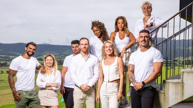 Mirosevich (far right) appears on Binge reality show Billion Dollar Playground.