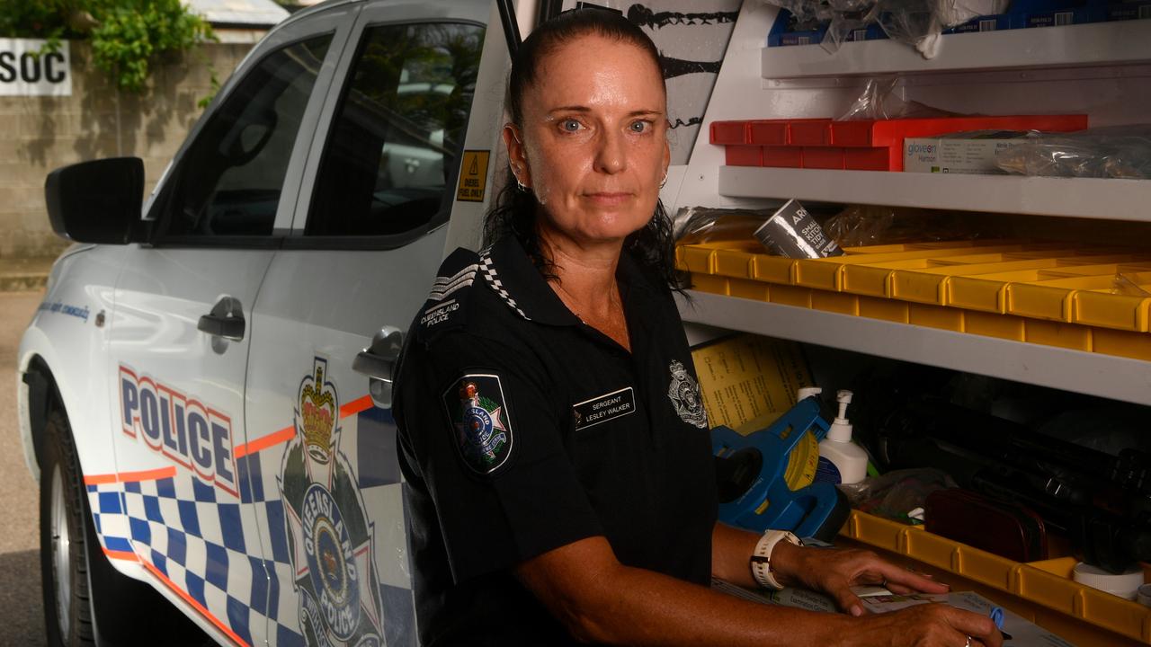 Sergeant Lesley Walker, at the Mundingburra Police Station, has dedicated the last two decades to the pursuit of forensic service excellence for victims of crime and their families. Picture: Evan Morgan