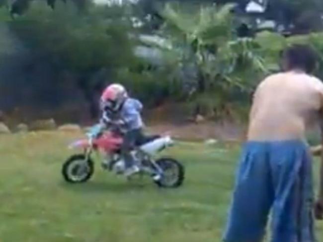 Ashlee Polkinghorne and Ben McPartland forced four-year-old Chloe to ride a 50kg motorbike and filmed it.