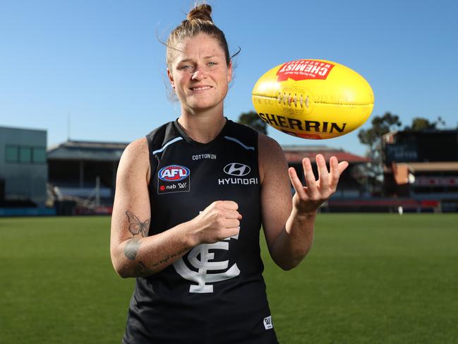 Brianna Davey turned her back on an Olympics opportunity to sign with Carlton. Picture: ALEX COPPEL 