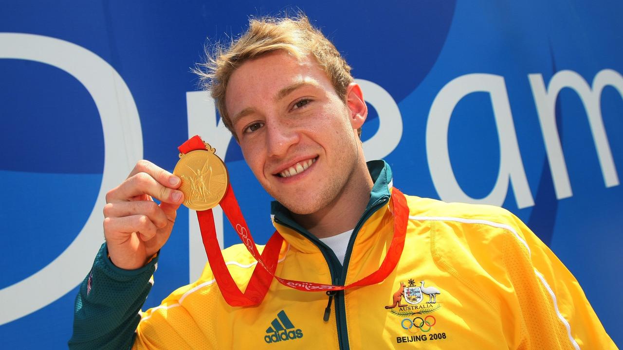 Mitcham with his Olympic gold.