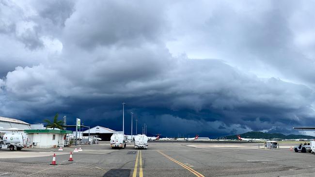 Mick Paulsen of Mount Louisa took this photo of the New Year's Day storm cell from Townsville Airport.