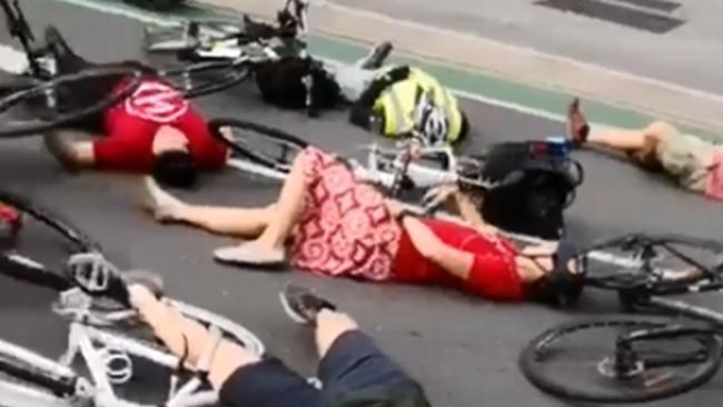 'Die-in' Staged in Protest of Road Safety for Brisbane Cyclists