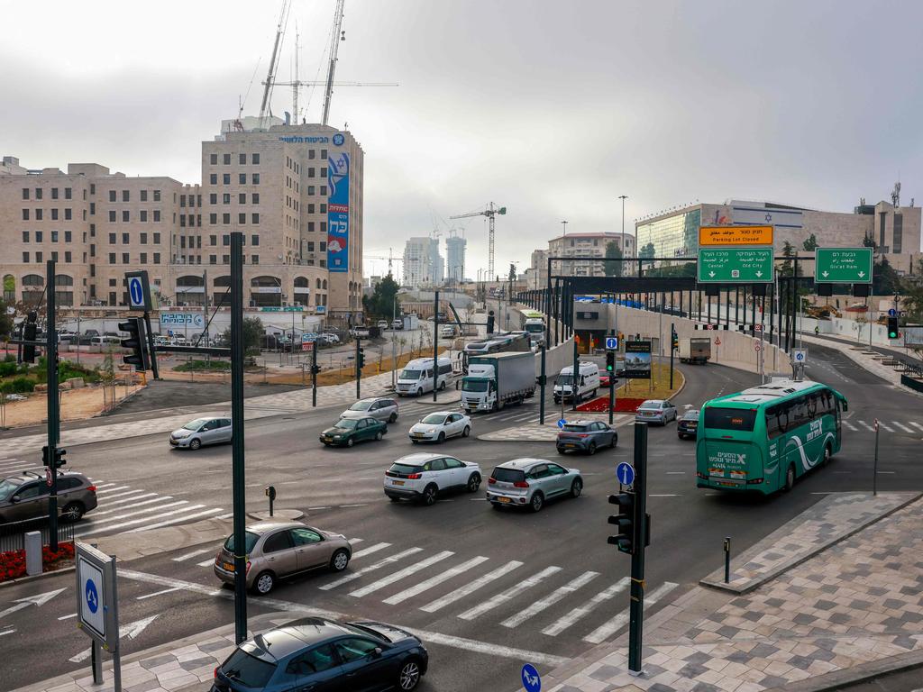 Traffic in Jerusalem. Iran's unprecedented attack on Israel has been "foiled," the Israeli army announced, with almost all of the more than 200 missiles and drones intercepted with the help of the US and allies. Picture: AFP