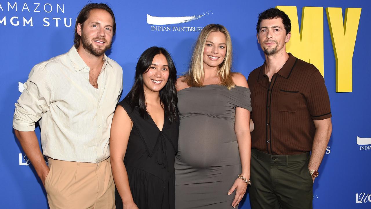 Tom Ackerley, Bronte Payne, Margot Robbie and Joey McNamara at the My Old Ass screening in Los Angeles, California. Picture: Getty Images