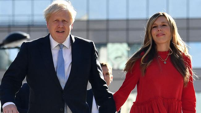 boris and Carrie Johnson were both at the Downing St party. Picture: AFP.