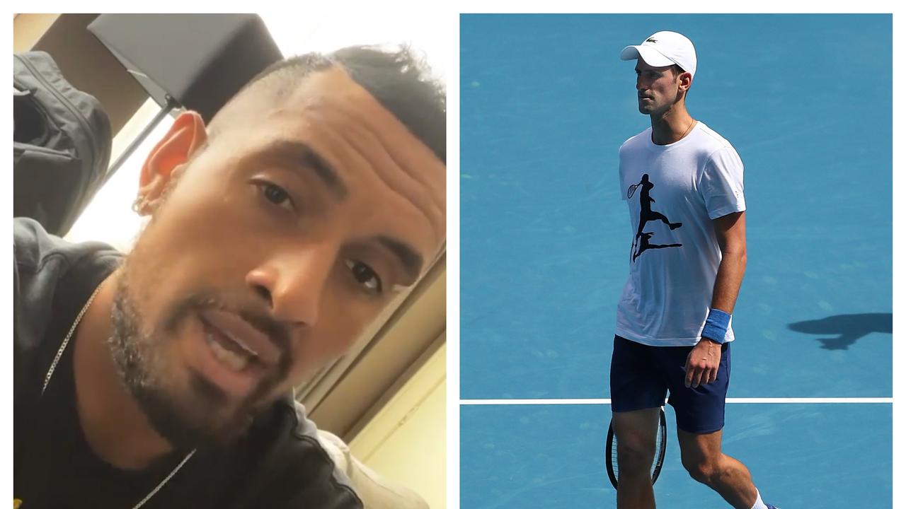 Nick Kyrgios has taken a swipe at how Novak Djokovic has been treated by Aussies and the media.