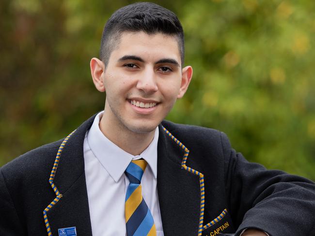 Sebastian Khoury achieved an ATAR of 99.7. Picture: Jason Edwards