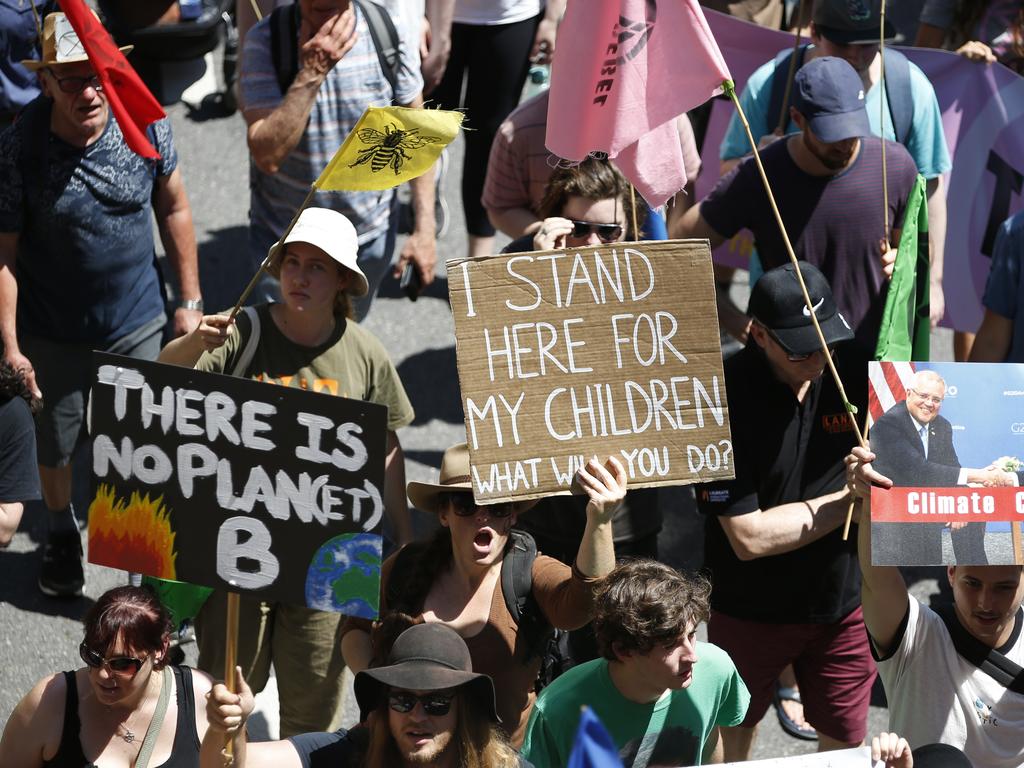 Extinction Rebellion ‘spring rebellion’ protests in Brisbane. Picture: Regi Varghese/AAP