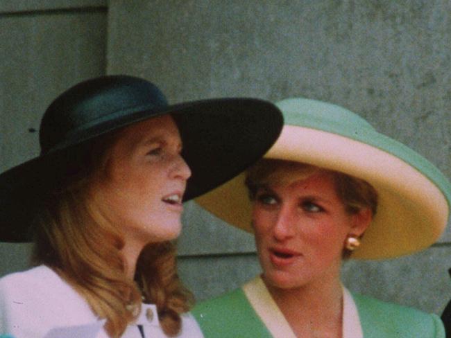 Sarah Ferguson with Princess Diana. Picture: AP