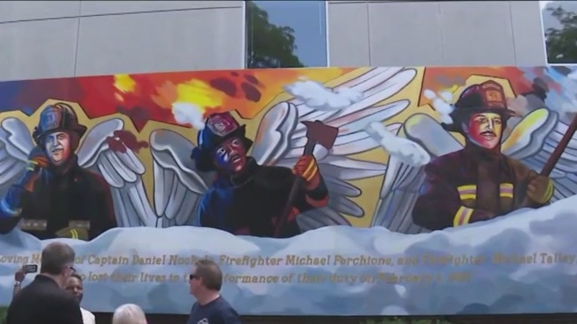 Mural honoring three Chicago firefighters killed in 1985 is rededicated ...