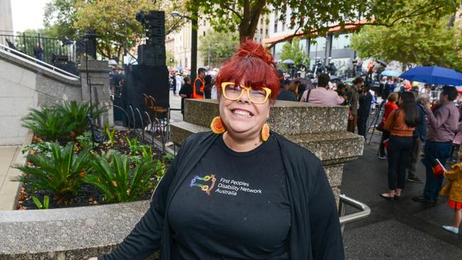 Kelly Treloar from First Peoples Disability Network Australia said it was a key moment for Aboriginal Australians living with disability. Picture: NCA NewsWire / Brenton Edwards