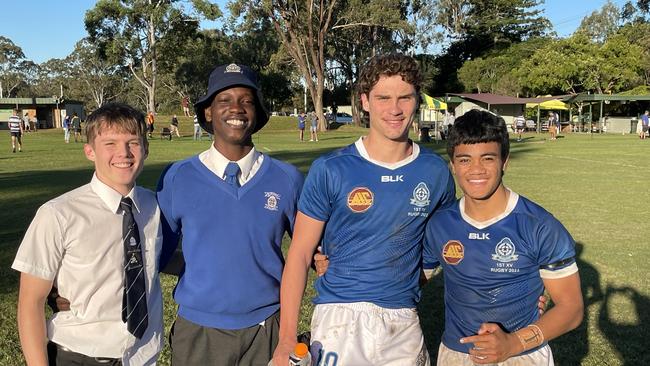 AIC First XV rugby players Zane Kaatz and Tafito Falaniki Ah-Ki.