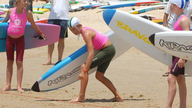 Action from the Queensland Youth Surf Life Saving Championships on February 17.