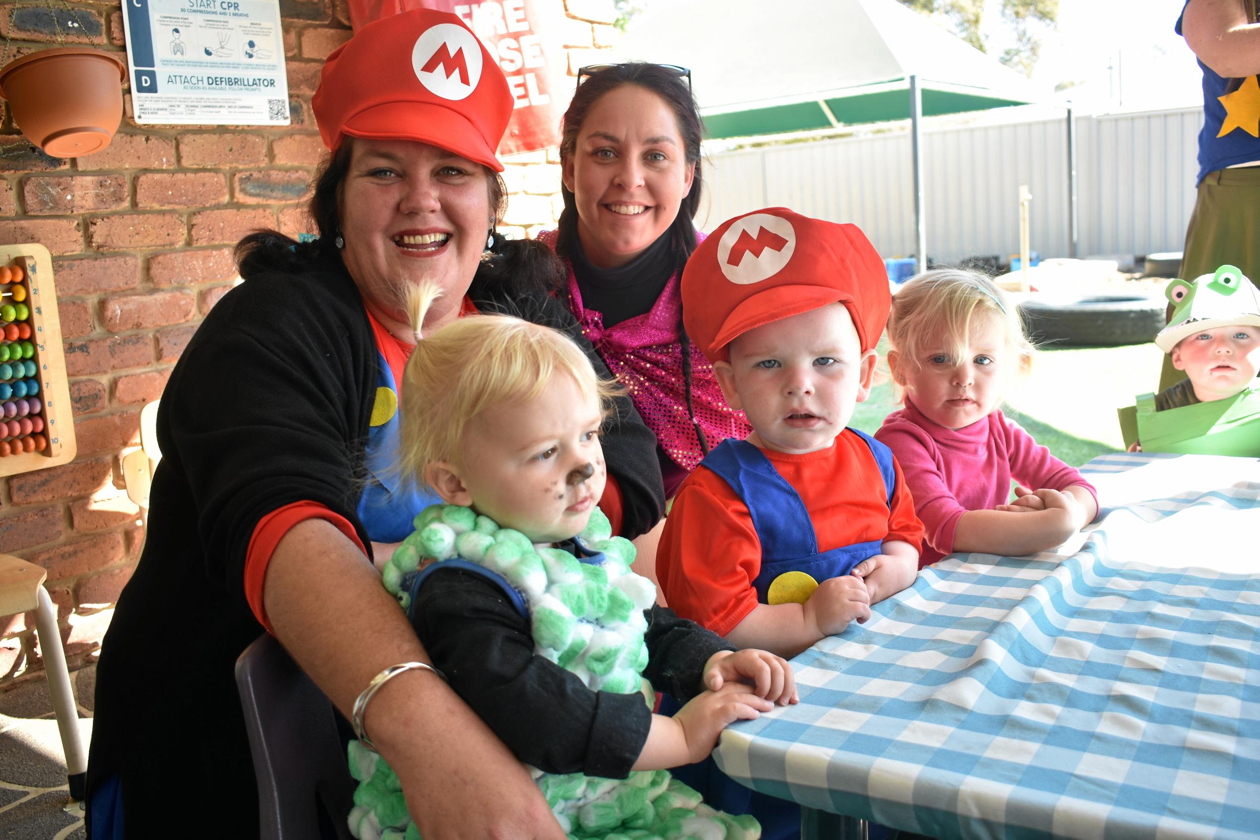 Miss Cassy and Miss Georgie with Mackenna McAtamney, Chloe Bellert and Isobelle Alexander. Picture: Jorja McDonnell