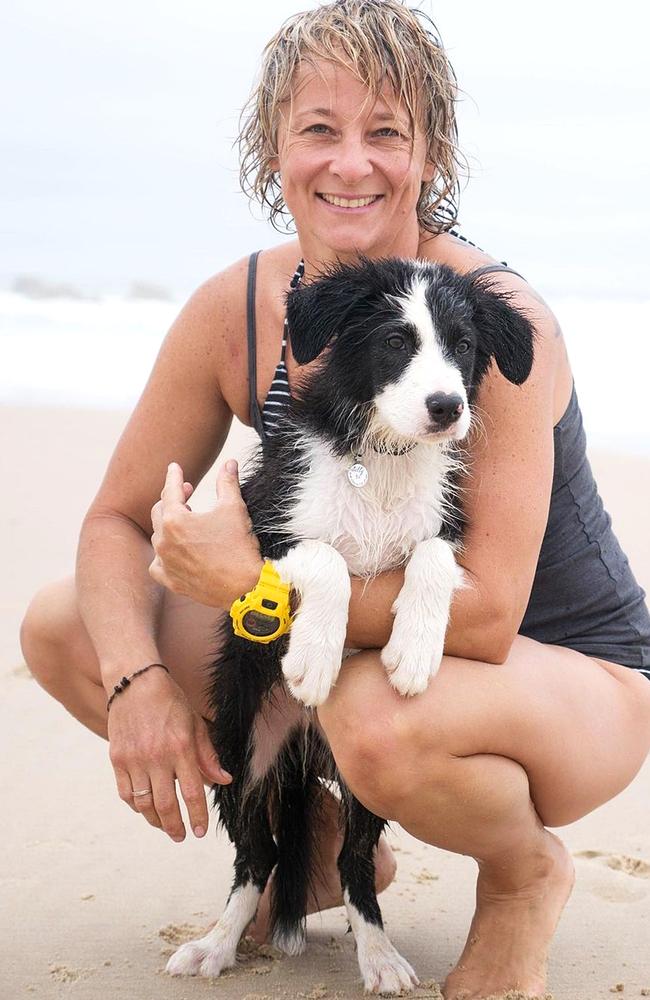 Firefighter Izabella Nash with dog Billy.