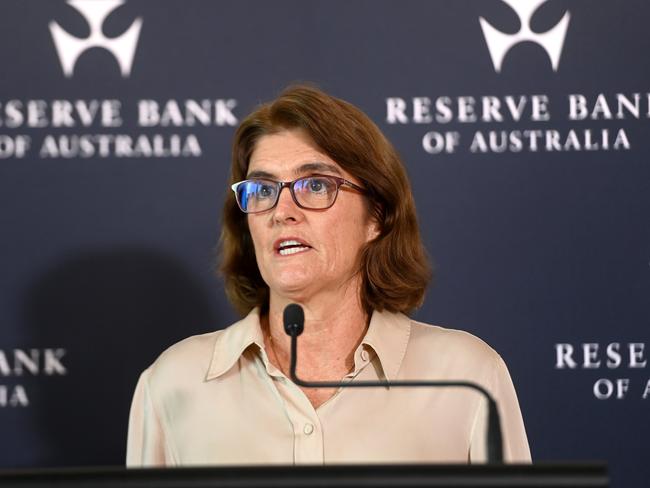 SYDNEY, AUSTRALIA.NewsWire Photos. March 19, 2024.Reserve Bank of Australia Governor Michele Bullock during press conference.Picture: NCA NewsWire / Jeremy Piper