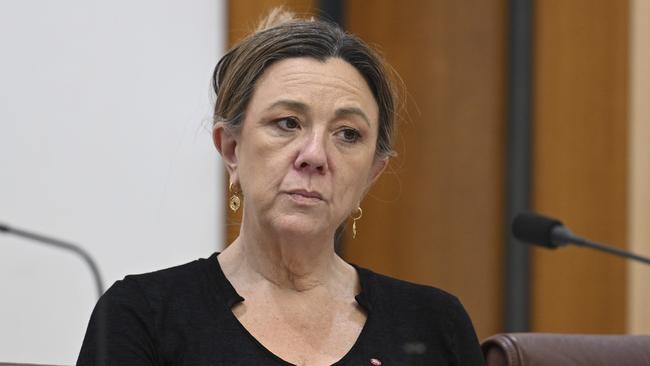 Senator Tammy Tyrrell during the Senate Select Committee on Supermarket Prices at Parliament House in Canberra. Picture: NCA NewsWire / Martin Ollman