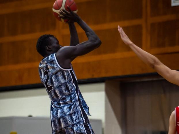 Makuach Maluach landed a season-high 36 points against Mackay Meteors at the Croc Pot last Saturday night. Picture: Ben Thompson/Darwin Salties.