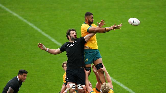 Hooker Folau Fainga’a is set to pay the price for the Wallabies’ poor lineout. Picture: Hagen Hopkins/Getty