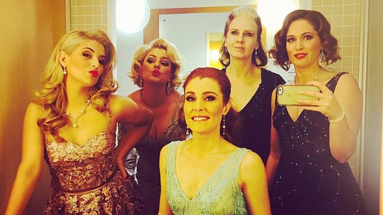 Dickerson with Lucy Durack, Helen Dallimore, Jemma Rix and Amanda Harrison. Picture: Instagram.