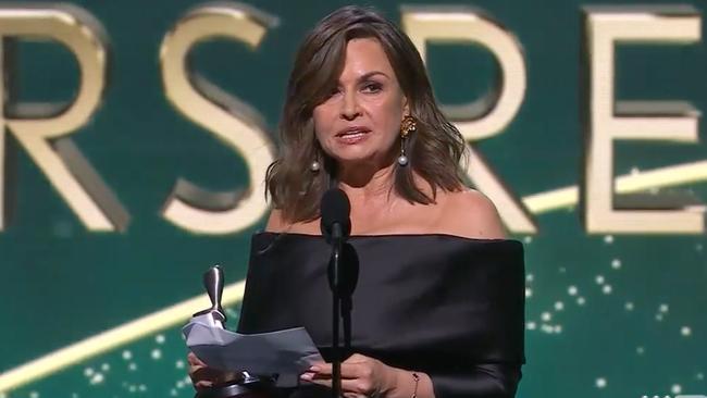 Lisa Wilkinson at the Logies in 2022. Picture: Channel 9