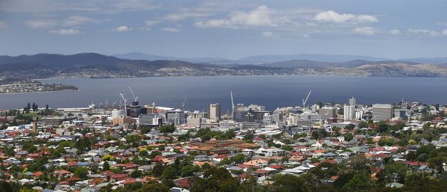 Hobart from Mount Stuart lookout. PICTURE: MATT THOMPSON