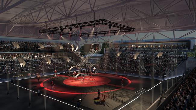 Circus events could also be held at the redeveloped Memorial Drive Tennis Centre. Picture: State Government